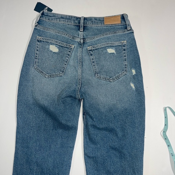 Hollister Women's Distressed Straight Leg Jeans - Blue - Size 24 - Picture 8 of 8